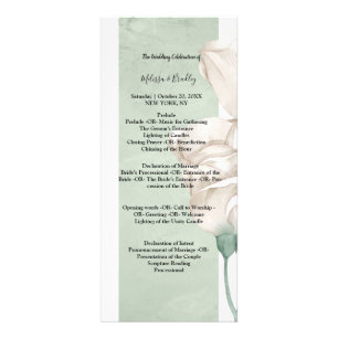 trendy greenery ceremony Program