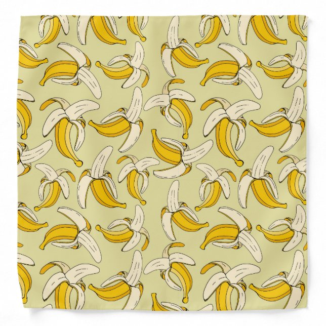 Trendy Greengrocer Fruit Seller Banana Fruit Chef Bandana (Front)