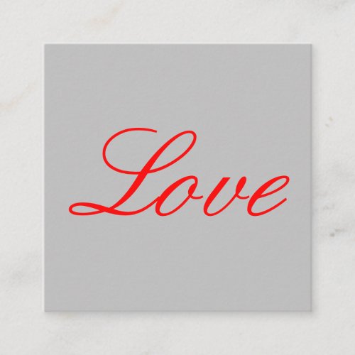 Trendy Grey Background Red Love Wedding Enclosure Card