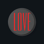 Trendy Grey Background Red Love Wedding Magnet<br><div class="desc">You can easily change the fonts and colors. You can also add your logo and the background image as you like.</div>