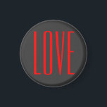 Trendy Grey Background Red Love Wedding Magnet<br><div class="desc">You can easily change the fonts and colors. You can also add your logo and the background image as you like.</div>