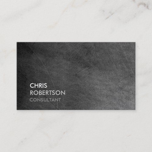 Trendy Grey Chalkboard Attractive Business Card