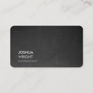 Trendy Grey Chalkboard Attractive Plain Chic Business Card