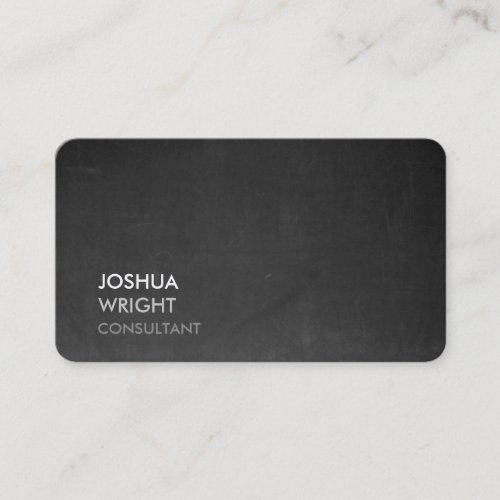Trendy Grey Chalkboard Attractive Plain Chic Business Card