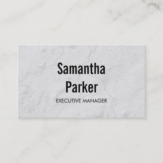 Trendy Grey Contemporary Executive Manager Business Card (Front)