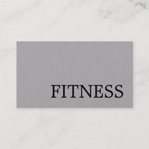 Trendy Grey Fitness Sport Professional Trainer Business Card