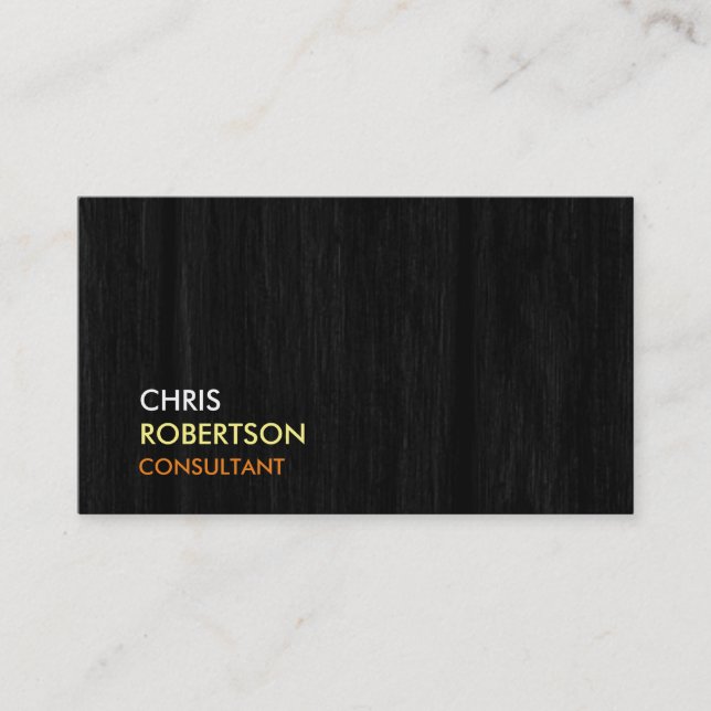 Trendy Grey Modern Attractive Business Card (Front)