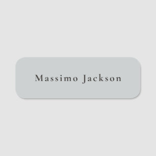 Trendy Grey Modern Design Unique Personal Name Tag