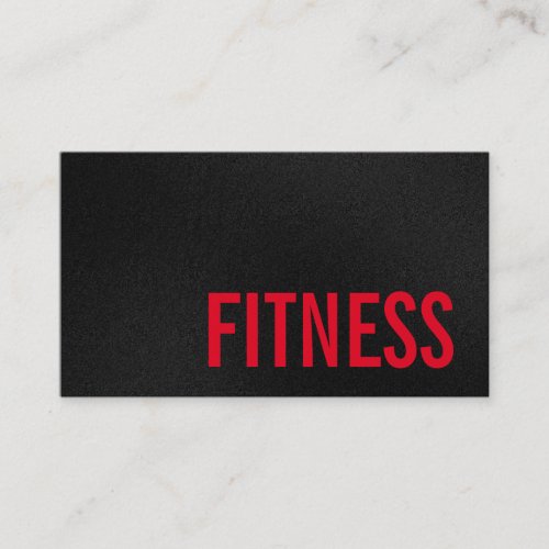 Trendy Grey Red Personal Fitness Trainer Sports Business Card