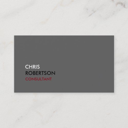 Trendy Grey Stylish Attractive Business Card