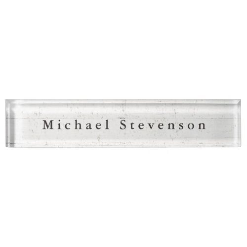 Trendy Grey Wall Design Unique Personal Desk Name Plate