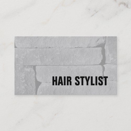 Trendy Grey Wall Modern Hair Stylist Business Card