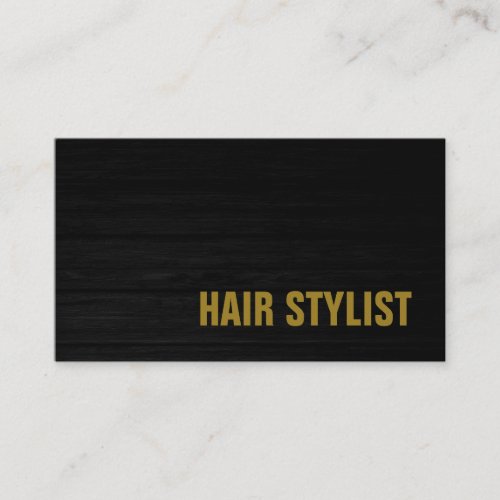 Trendy Grey Wood Professional Modern Hair Stylist Business Card