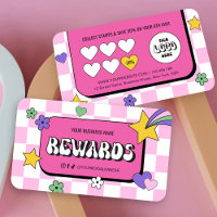 Trendy Groovy Logo Retro Pink Lashes Nails Salon