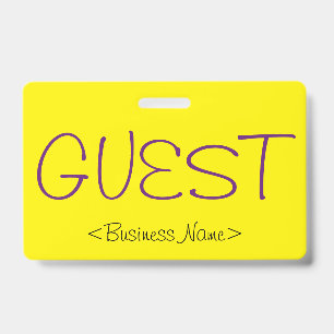 Trendy "GUEST" Badge