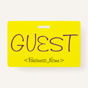 Trendy "GUEST" Badge
