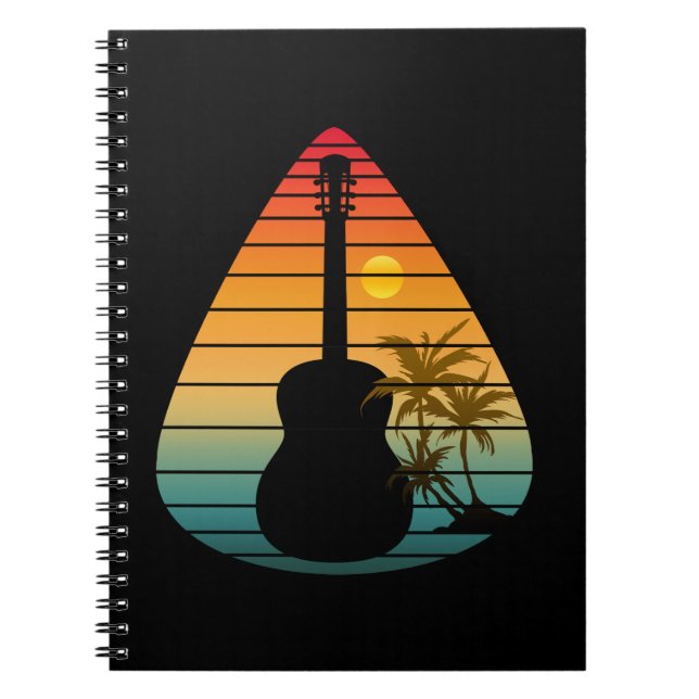 TRENDY GUITAR PICK SUNSET  NOTEBOOK (Front)