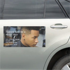 Trendy Hair Cut, Men's Barber Car Magnet