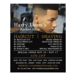 Trendy Hair Cut, Men&#39;s Barbers Advertising Flyer