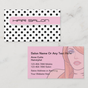 Trendy Hair Stylist or Salon Business Cards