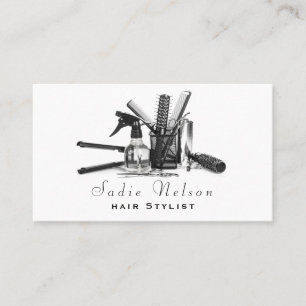 Trendy Hair stylist Salon Tools Beauty Business Card