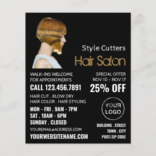 Trendy Haircut Hair Stylist Hair Salon Advert Flyer