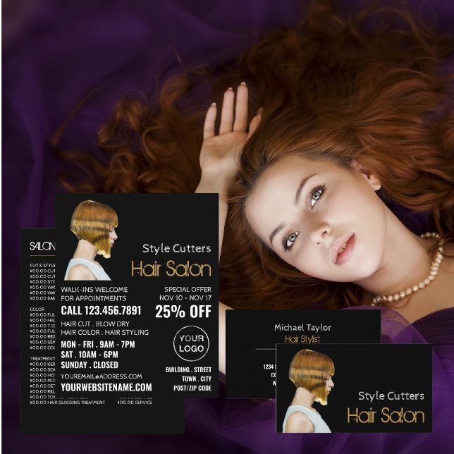 Trendy Haircut, Hair Stylist, Hair Salon Advert Flyer (Creator Uploaded)