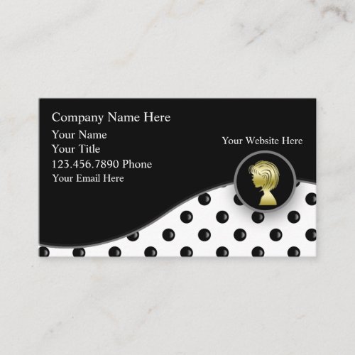 Trendy Hairdresser Business Cards