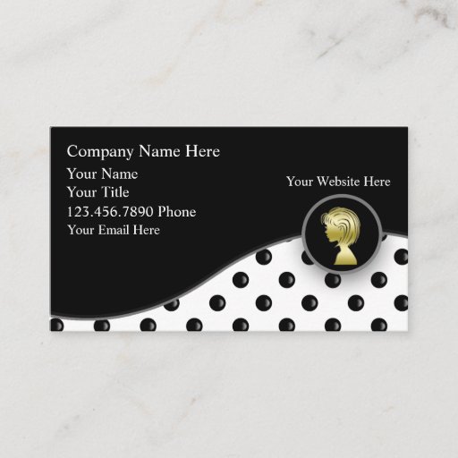 Customizable Trendy Hairdresser Business Cards