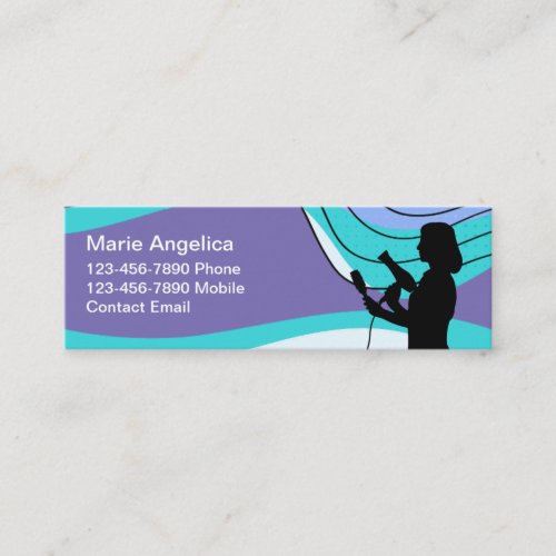 Trendy Hairstylist Compact Business Cards Design