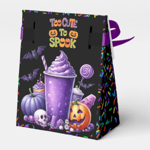Trendy Halloween Black "Too Cute To Spook" Favor Boxes