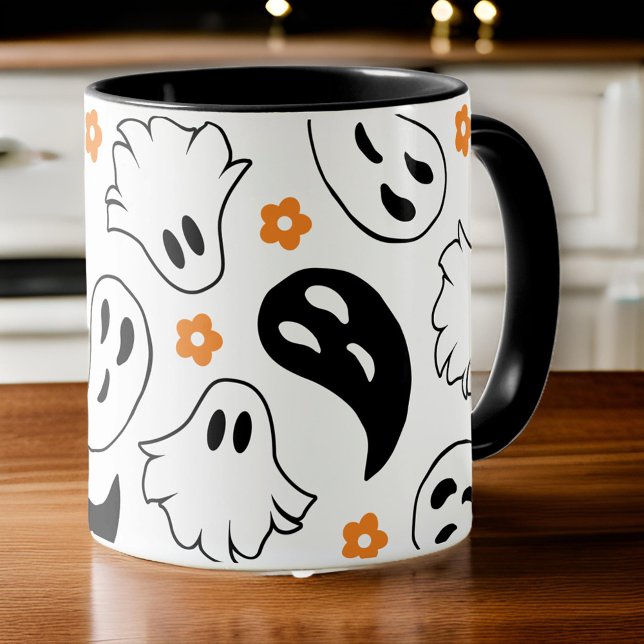 Trendy Halloween Cute Ghost Squad Classic Mug (Creator Uploaded)
