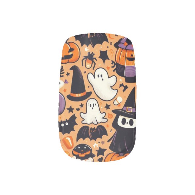 trendy Halloween nail art stickers- diy manicure  (Left Thumb)