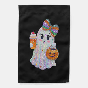 Trendy Halloween Rhinestones Ghost Garden Flag