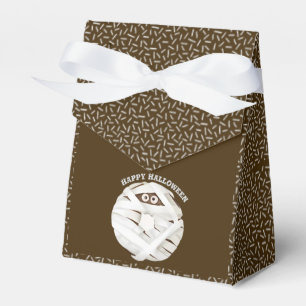 Trendy Halloween Spooky Brown Boo Ghost Donut Favor Boxes