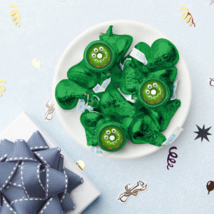 Trendy Halloween Spooky Green Monster Eyes Donut Hershey®'s Kisses®