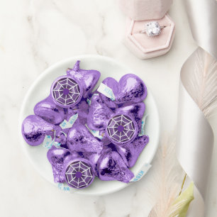 Trendy Halloween Spooky Purple Web Donut Party  Hershey®'s Kisses®