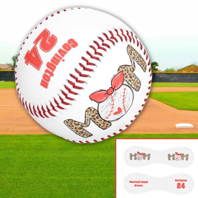 Trendy Hand drawn Baseball Mom Personalized  (Trendy Baseball Mom Personalized Baseball)