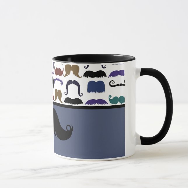 Trendy Handlebar Mustache Moustache Stache Mug (Right)