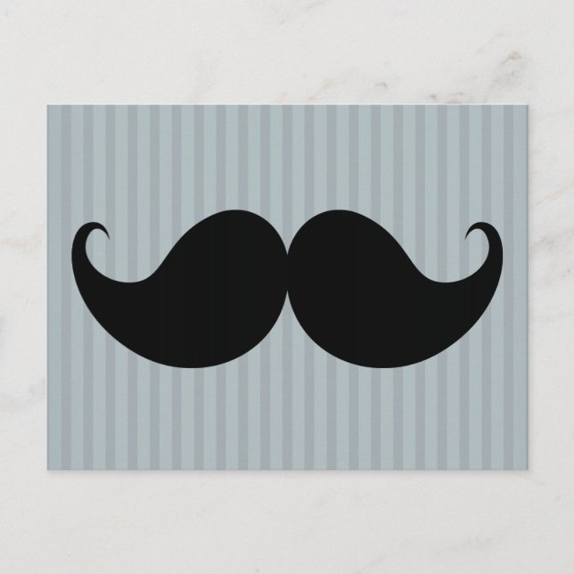 Trendy Handlebar Mustache Moustache Stache Postcard (Front)