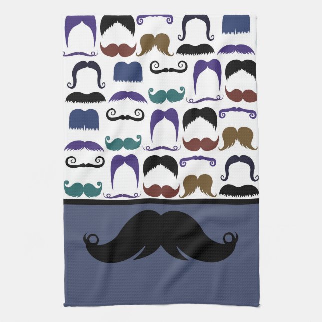 Trendy Handlebar Mustache Moustache Stache Towel (Vertical)
