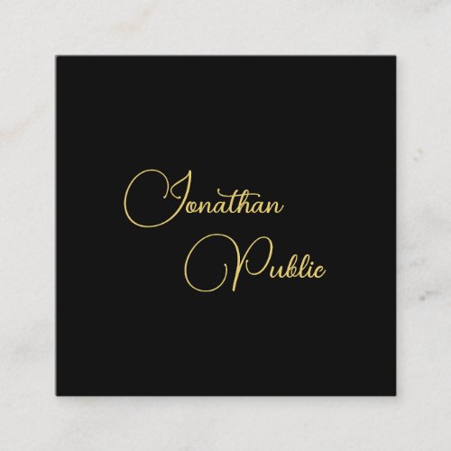 Trendy Handwriting Script Name Simple Template Square Business Card