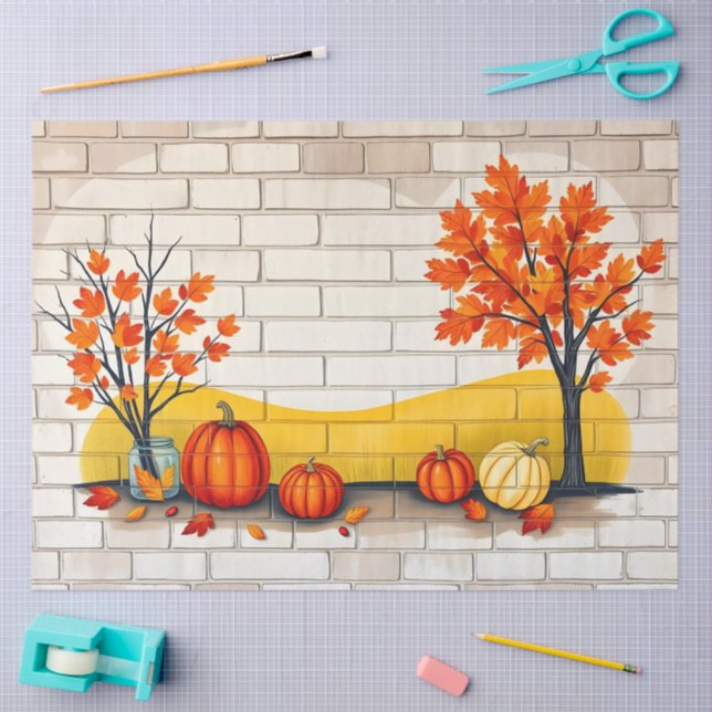 Trendy Happy Thanksgiving Beautiful Fall Tissue Paper (Craft)