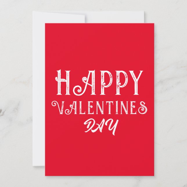 TRENDY HAPPY VALENTINES DAY ROMANTIC VALENTINE  INVITATION (Front)