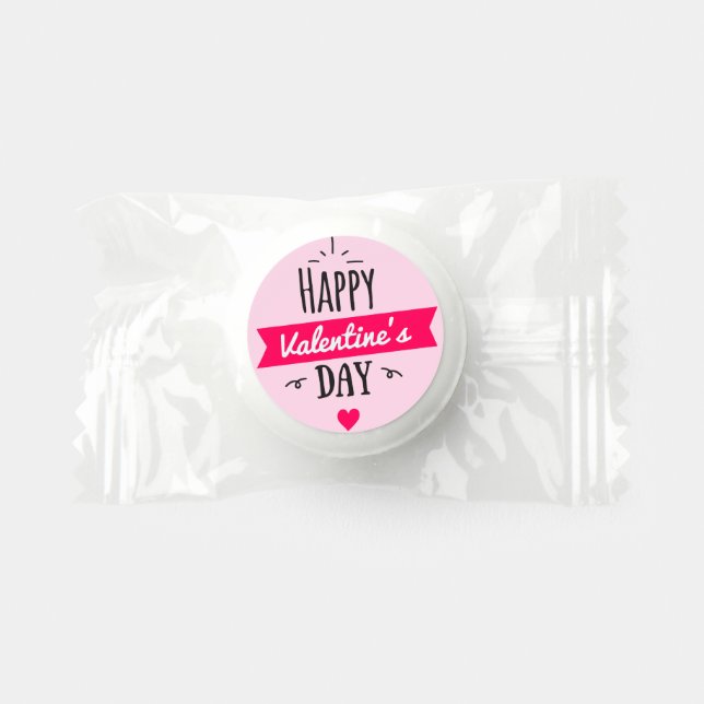 Trendy Happy Valentine's Pink Life Saver® Mints (Front)