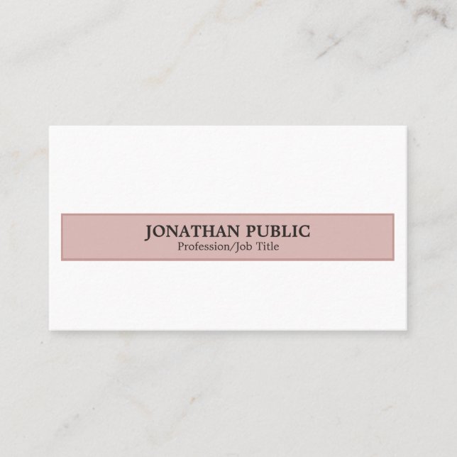 Trendy Harmonic Colors Professional Elegant Plain Business Card (Front)