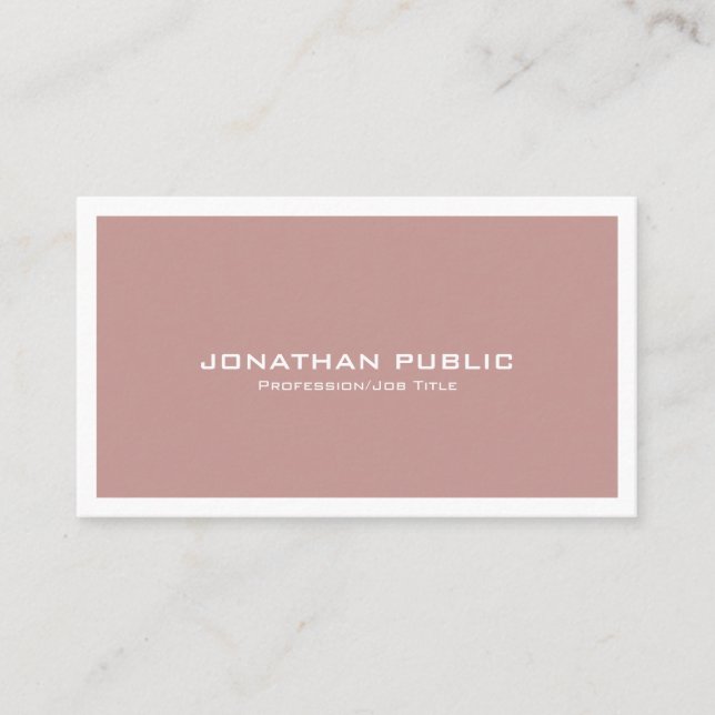 Trendy Harmonic Colors Professional Elegant Plain Business Card (Front)