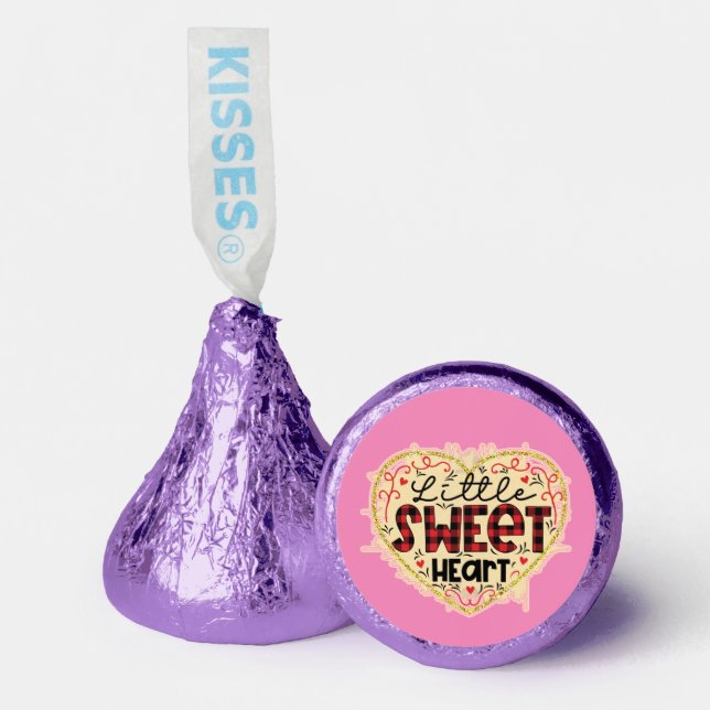 Trendy Heart Glitter Valentines Day Hershey®'s Kisses® (Front)