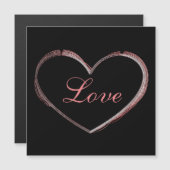 Trendy Heart Gray Calligraphy Love Wedding (Front/Back)