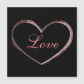 Trendy Heart Gray Calligraphy Love Wedding (Front)